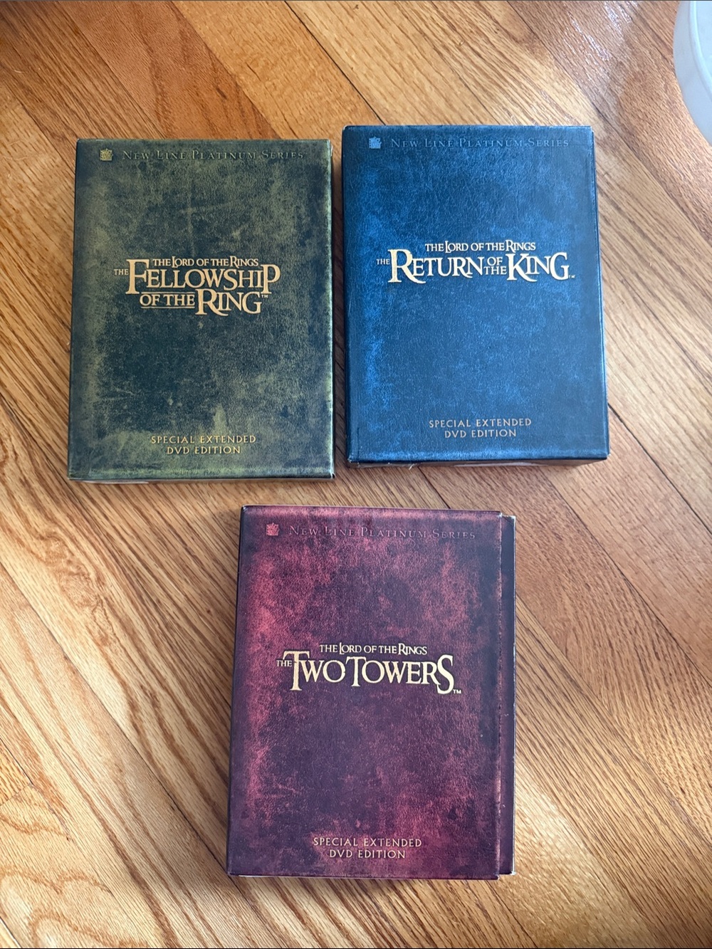 Lord of the Rings trilogy extended edition box sets